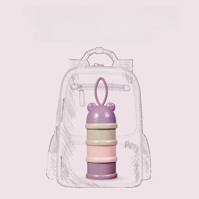 1PCColourful baby 3 tier milk powder box Individual tiered milk powder compartments Children's portable rotating milk powder box