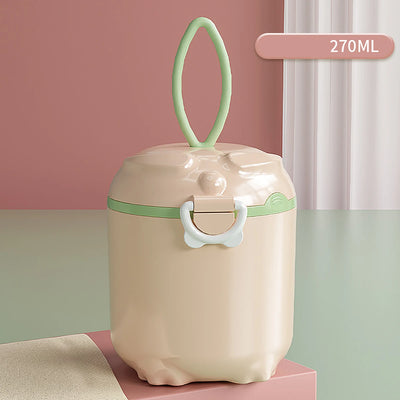 270ML PORTABLE MILK POWDER CONTAINER WITH MULTIPLE OPENINGS | CARTOON INFANT CEREAL & SNACK STORAGE BOX FOR BABY AND TODDLER