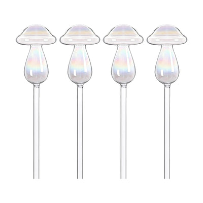 2/4Pcs Plant Water Cans Automatic Self Watering Globes Glass Mushroom Heart Shape Watering Drippers Device Home Garden Supplies