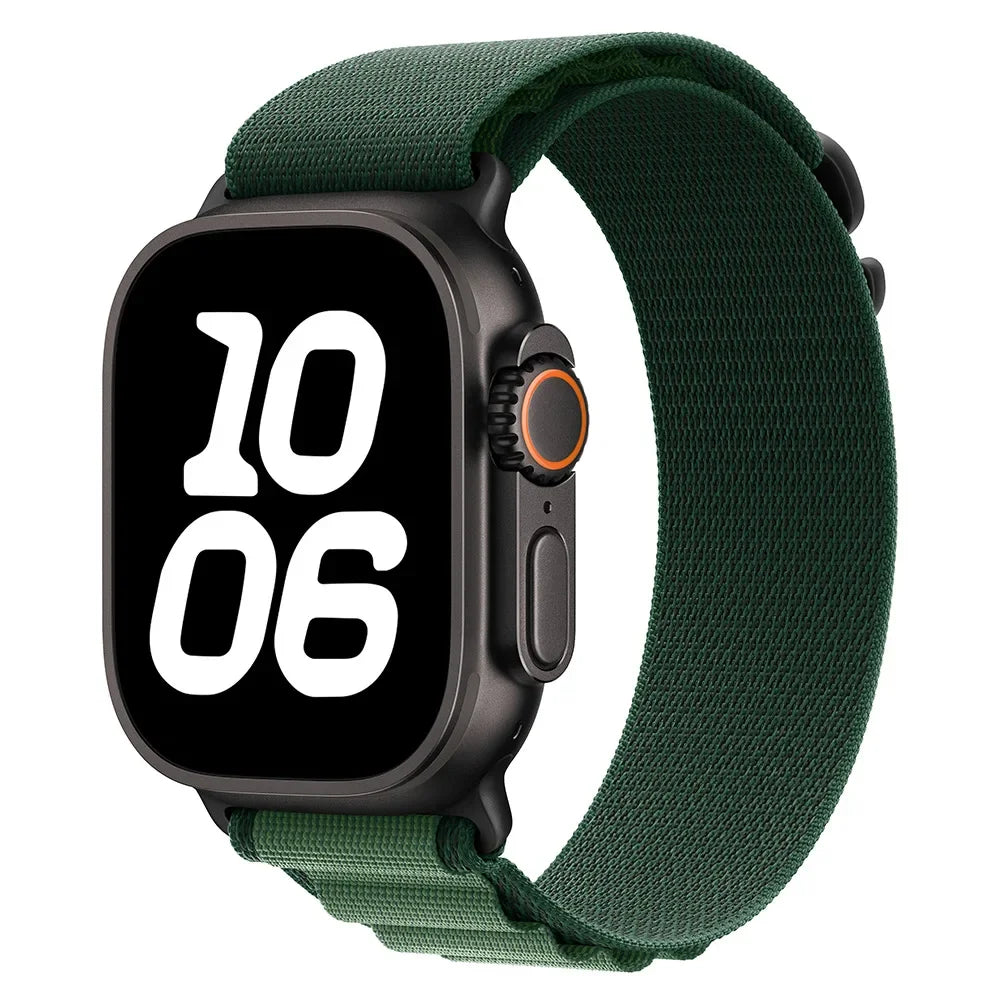Alpine for Apple Watch 10 42/46mm Straps 44mm 40mm 45mm 41mm 38mm Correa Nylon Bracelet iWatch Series 7 6 3 5 Se 8 9 Ultra2 49mm