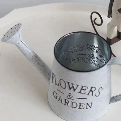 Creative Flower Vase Can Rustic Iron Metal Jug Pitcher Tin Bucket Watering Can Shape Portable Pot for Home Wedding Party Decor