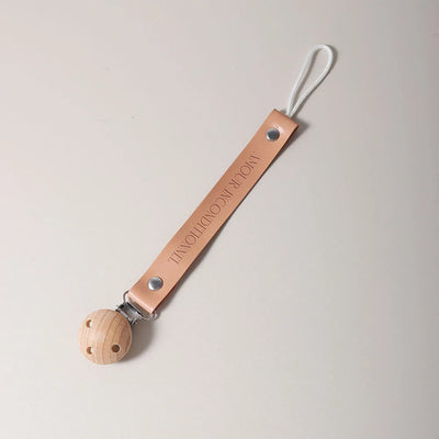 HOT PU Leather Baby Pacifier Chain Rainbow Soother Pacifier Clips Chain Metal Dummy Clip Nipple Holder Clasps