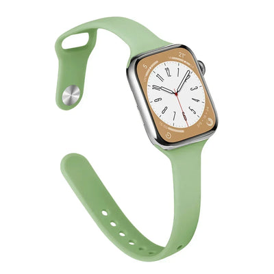Slim Silicone Strap For Apple Watch Band 45mm 44mm 40mm 41mm 42-38mm sport bracelet iwatch series 8 7 se 3 4 5 6 9 ultra 2 49mm