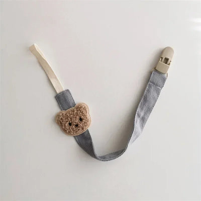 New Cute Bear Baby Pacifier Chain Clips Holders Anti-drop Chain Cartoon Teething Clips Teether Toy Soother Pacifier Strap