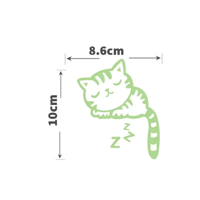 Cartoon Glow in the Dark Sticker Light Switch Sticker Luminous Wall Stickers Decal for Kids Room Decoration Home Decor Cat Fairy