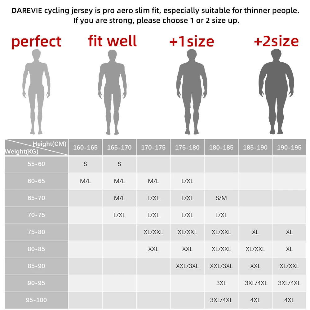 DAREVIE Cycling Jersey Long Sleeve Men Women 2025 Cool Feel Man Cycling Maillot Breathable Quick Dry SPF 50 Slim Fit Small Size