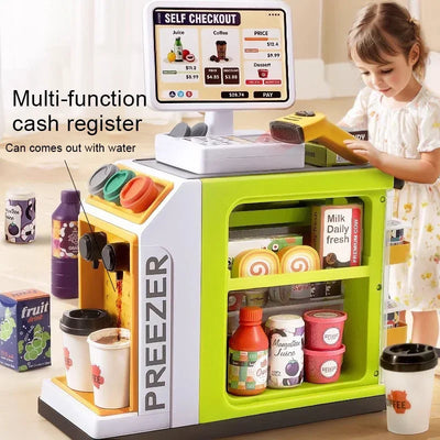 Children's Simulation Home Supermarket, Shopping Cash Register Toy, Puzzle Selling Store, 3 4 5 6 7 8 Years Old Girls Gift