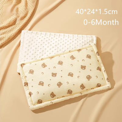 AIBEDILA 25x40cm Cotton Children's Pillowcase Cartoon Style Kindergarten Special Pillowcase Soft Breathable Baby Pillowcase