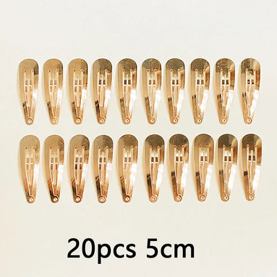 10/20/30pcs/set Women Silver Gold Black Waterdrop Shape Basic Alloy Hair Clips BB hairpins Barrettes Fashion Hair Accessories
