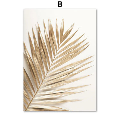Sand Waves Gold Palm Posters Abstract Green Marble Line Coral Wall Art Print Canvas Painting Wall Pictures For Living Room Decor
