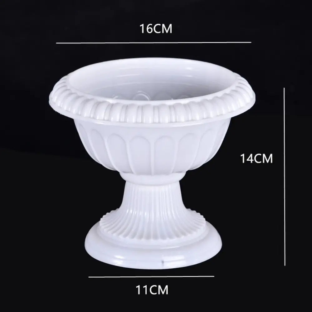 Plant Holder White Roman Plant Flower Pot Plastic Romantic Flower Planter Retro Porch Planter Wedding Road