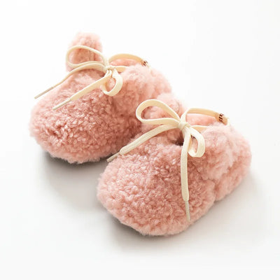 Baby Shoes Winter Baby Boy Girl Booties Fluff Soft Toddler Shoes First Lamb Cashmere Anti-Slip Warm Newborn Infant Crib Shoes