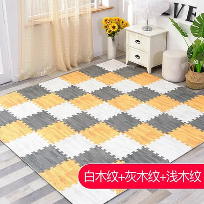 Game Activity Soft Floor Baby EVA Foam Play Gym Puzzle Mats Wooden Interlocking Exercise Tiles Crawling Carpet And Rug for Kids