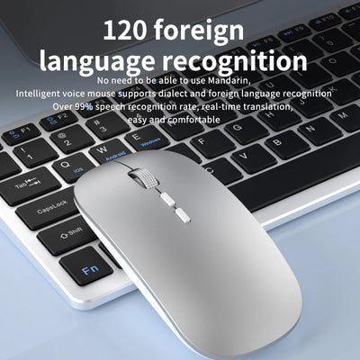 Xiaomi AI Intelligent Voice Translation Mouse 2.4G Bluetooth Wireless Rechargeable USB Connection Computer Charging Voice Mice