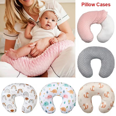 Baby Nursing Pillow Cover Cartoon Breastfeeding Pillow Slipcover Ultra Soft Snug Fits On Newborn Nursing Pillow