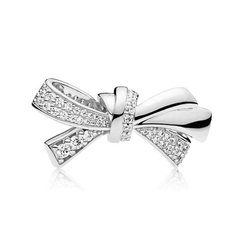 2024 New 925 Silver Plated Diamond Heart Bell Loose Charm Beads For Pandora DIY Bracelet Necklace Jewelry Accessories Gifts