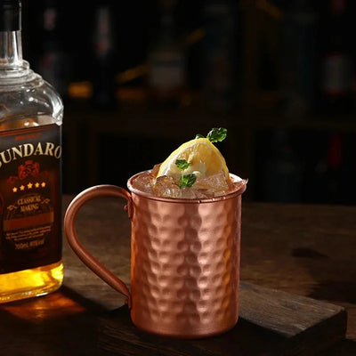 100% Copper Moscow Mule Mug Durable Copper Beer Mugs Coffee Mug Milk Cup Pure Copper Bar Cup tiki Drinkware