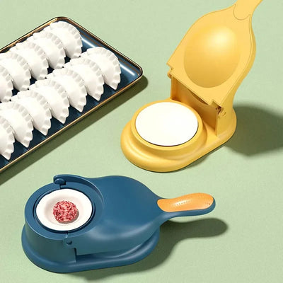 2in1 Dumpling Maker DIY Wrapper Presser Manual Ravioli Empanadas Dough Skin Molder Machine Multi-function Household Kitchen Tool