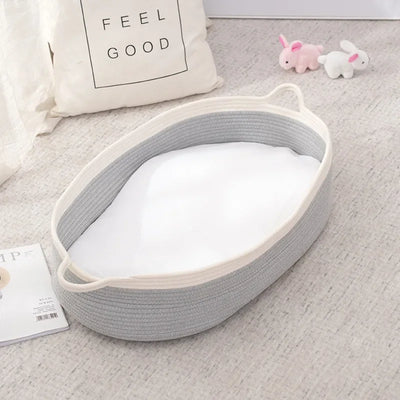 NEWBORN COTTON ROPE BABY MOSES BASKET – PORTABLE SLEEPING BASSINET & DIAPER CHANGING BASKET FOR INFANTS