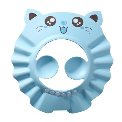 A soft PVC shower cap that makes hair washing more fun, adjustable in size, and adds ear protection function