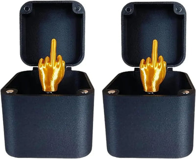 Fun Gag Birthday Gift Accessories Desk Decoration Surprise Gift Box Toys Middle Finger in the Box Supplies Crafts Decor figurine