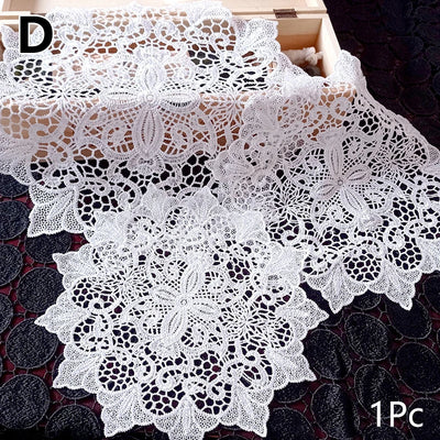 1PC White Round Lace Embroidery Placemat Table Cloth Coffee Coasters Napkin Kitchen Table Lace Crochet Tea Coffee Pads Mats