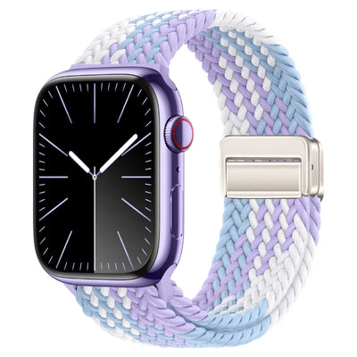 Braided Strap For Apple Watch Band 44mm 40mm 45mm 49mm 41mm 38 buckle Bracelet iWatch Series se 7 3 6 8 9 Ultra 2 Magnetic Band