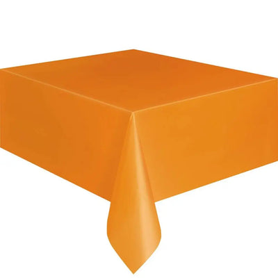 Disposable Plastic Party Wedding Tablecloth Set Catering Meal Tableware Table Cloth Rectangular Solid Color Table Cover Decor