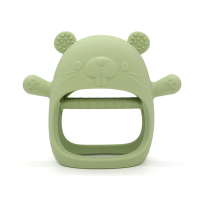 1PC BPA FREE CUTE CARTOON ANIMAL SILICONE TEETHER TOY BRACELET TEETHING GLOVE FOR BABY NEWBORN ACCESSORIES