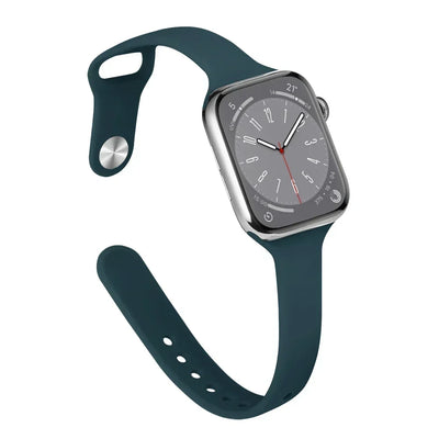 Slim Silicone Strap For Apple Watch Band 45mm 44mm 40mm 41mm 42-38mm sport bracelet iwatch series 8 7 se 3 4 5 6 9 ultra 2 49mm