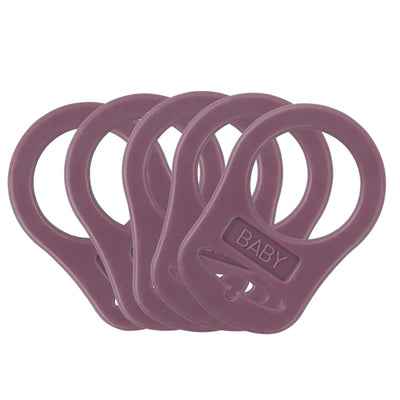 5PCS MULTI-COLOR SILICONE PACIFIER CLIP ADAPTERS FOR MAM DUMMY HOLDERS – UNIVERSAL BABY PACIFIER RING CONNECTORS