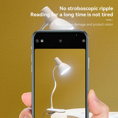 LED Eye Protection Book Night Light Adjustable Angle Mini Clip-On Study Desk Lamp AA Battery USB Plug-in for Bedroom Reading