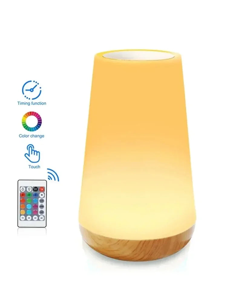 LED Night Light 13 Color Changing RGB Table Lamp Remote Control Touch Rechargeable RGB Night Lamp Dimmable Bedside Light