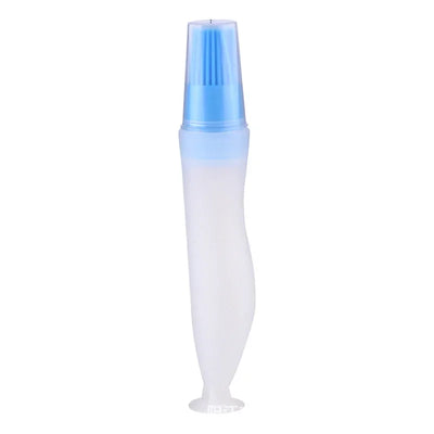 1 Pcs Portable Silicone Oil Bottle with Brush Grill Oil Brushes Liquid Oil Pastry Kitchen Baking BBQ Tool Kitchen Tools for BBQ