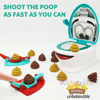 Poop Shoot Game Toy for Kids Creative Toilet Poop Game Toys Funny Family Game Decompress Toys Gifts