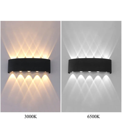 LED Wall Lamp Outdoor IP65 Waterproof Up Down luminous lighting Indoor Stair Garden Sconce Light Plastic AC110-220V