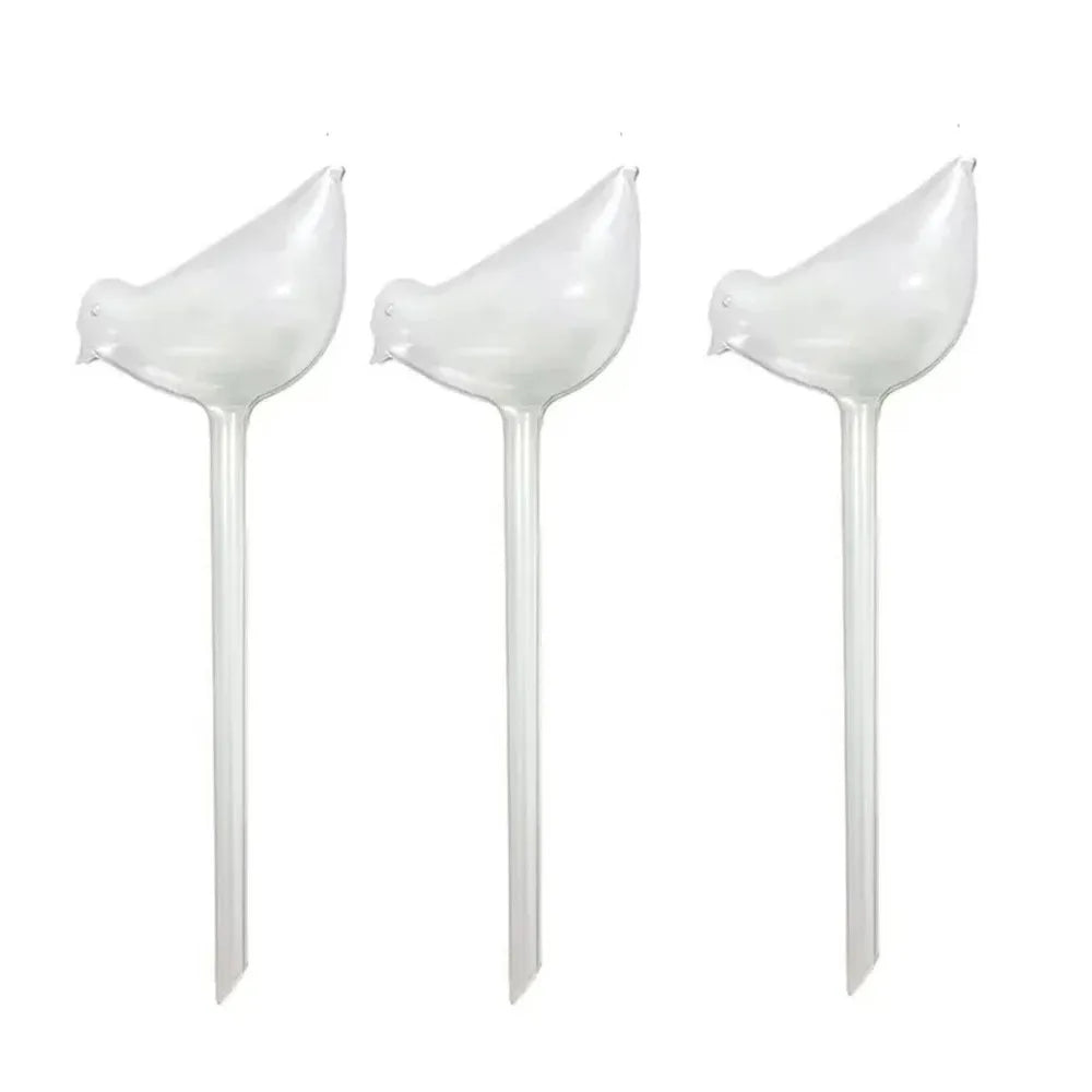 Plant Waterer Self Watering Globes, Bird Shape Hand Blown Clear Aqua Bulbs High Quality Automatic Flower Watering Device