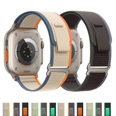 Trail Strap For Apple Watch Ultra 2 Band 49mm 45mm 44mm 42mm 40mm 41mm 38mm Nylon bracelet correa iwatch series10 9 8 7 6 5 4 SE