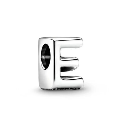 925 Silver Plate 26 English Letters Combined Freely Beads For Pandora DIY Charms Bracelet Keychain Jewelry Accessories Gifts
