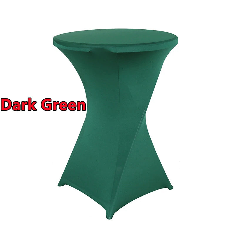2/1PC Height Stretch Round Tablecloth Cocktail Table Cover Spandex Table Cloth Bar Hotel Party Wedding Elastic Table Cloth Decor