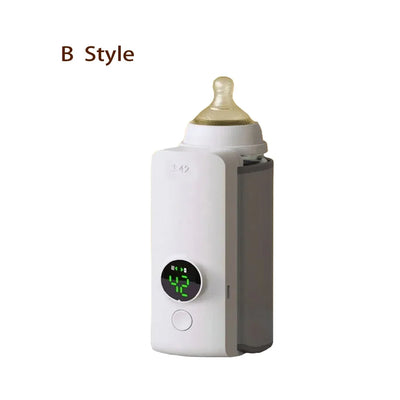 Rechargeable Portable Bottle Warmer with Fast Charging Cordless Milk Warmer with Temperature Control for Traveling Camping Home