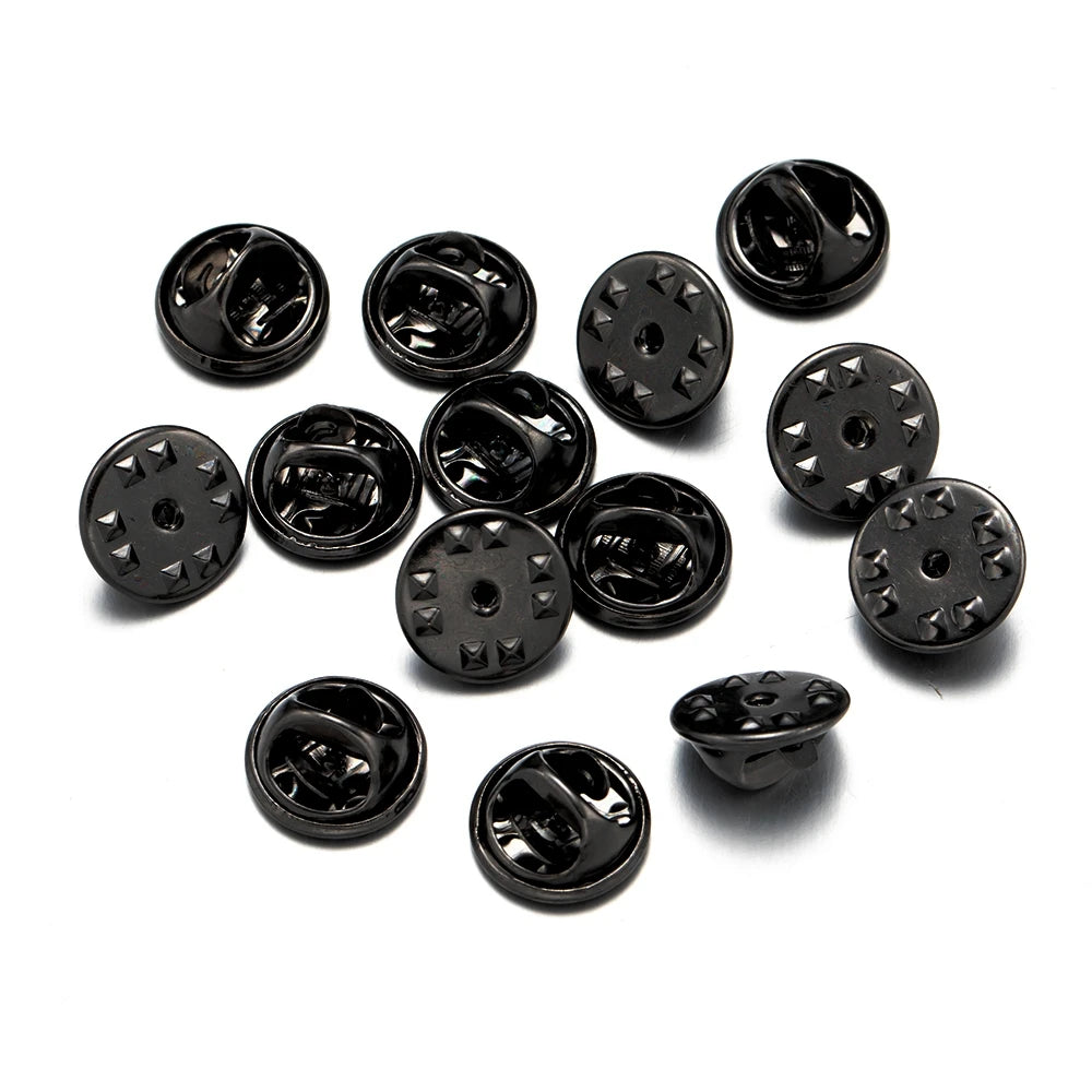 100pc Metal Locking Pin Back Brooch Badge Holder Lapel Base For DIY Jewellery Material Making Supply Craft Accessories Handmade