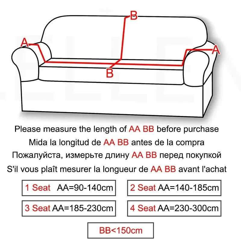 JACQUARD THICK ELASTIC SOFA COVER – 1/2/3/4 SEATER & L-SHAPED CORNER SOFA COVER FOR LIVING ROOM