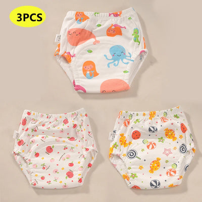 Newborn Training Pants Baby Shorts Solid Color Washable Underwear BABY Boy Girl Cloth Diapers Reusable Nappies Infant Panties