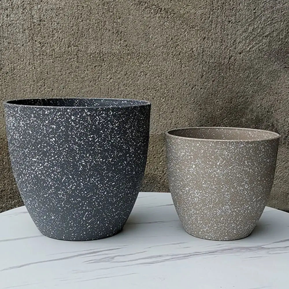 Fashion Plastic Bonsai Flowerpot Large-capacity Frosted Balcony Plant Pot Imitation Stone Plant Growth Cultivation Pot for Home