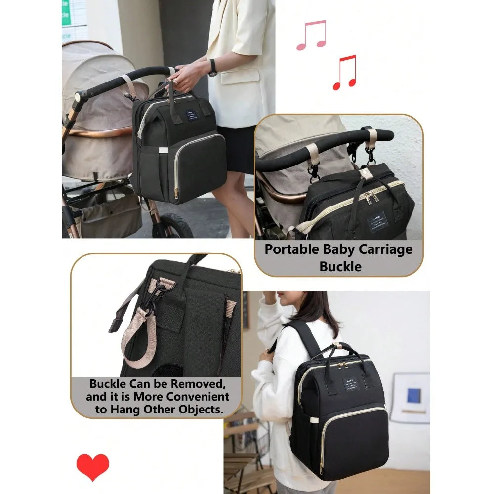 1pc Baby Diaper Bag Backpack with Changing Station, Multifunction Portable Waterproof Large CapacityTravel Baby Bags for Mom