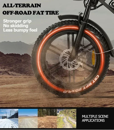Newly V20 electric bicycle 1000W 48V 20AH ebike , 20 inch electric fat tire electric city mountain bike
