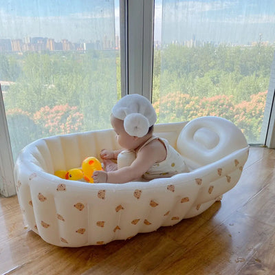 2025 New Inflatable Bathtub for Infants and Young Children, High Beauty Baby PVC Bathtub, Foldable Bathtub, Gaming Pool