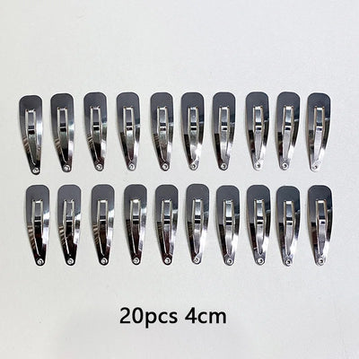 10/20/30pcs/set Women Silver Gold Black Waterdrop Shape Basic Alloy Hair Clips BB hairpins Barrettes Fashion Hair Accessories