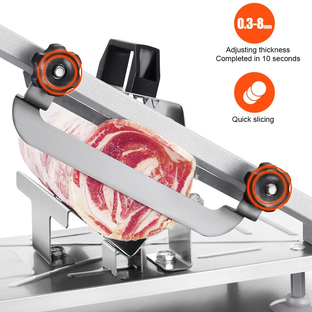 Beef Herb Mutton Rolls Cutter Vegetable Frozen Meat Kitchen Cutting Machine Stainless Steel Manual Lamb Slicer Household Gadgets